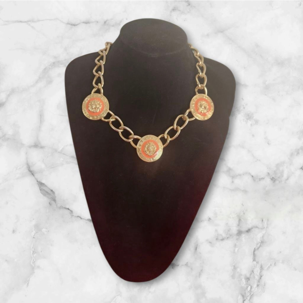 Lion Head Statement Chunky Necklace